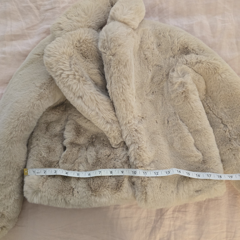 Cream Faux Fur Jacket - Picture 5 of 6